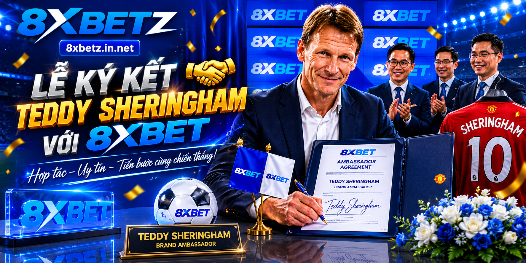 Lễ ký kết Teddy Sheringham với 8XBET – Sự kiện đình đám 2022